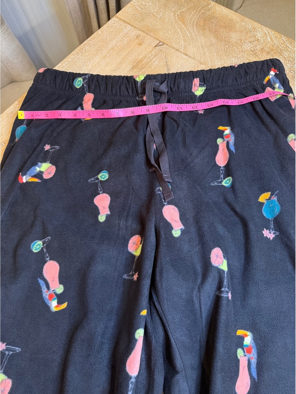 Tommy Bahama Toucan holiday Cocktail Print Fleece Pajama Lounge Pants Size L
